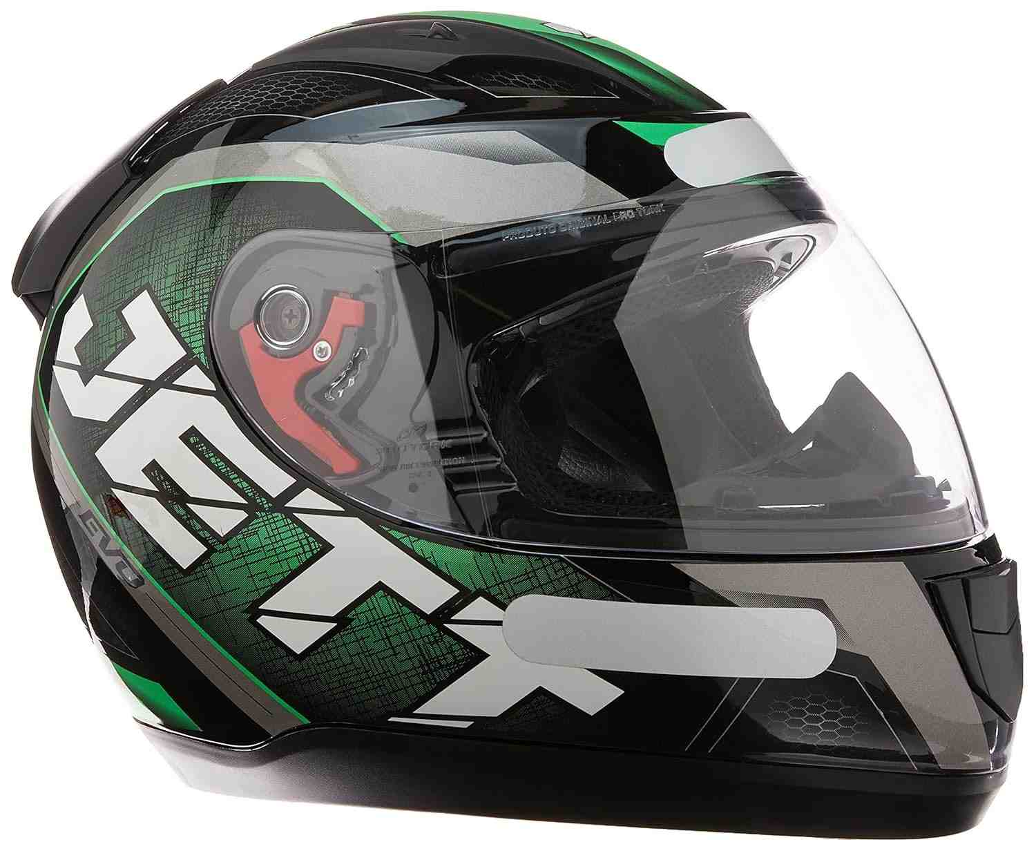 Capacete Fechado Pro Tork Jett Evo Line Brilhante Verde - Segurança e Estilo para Seu Rolê!