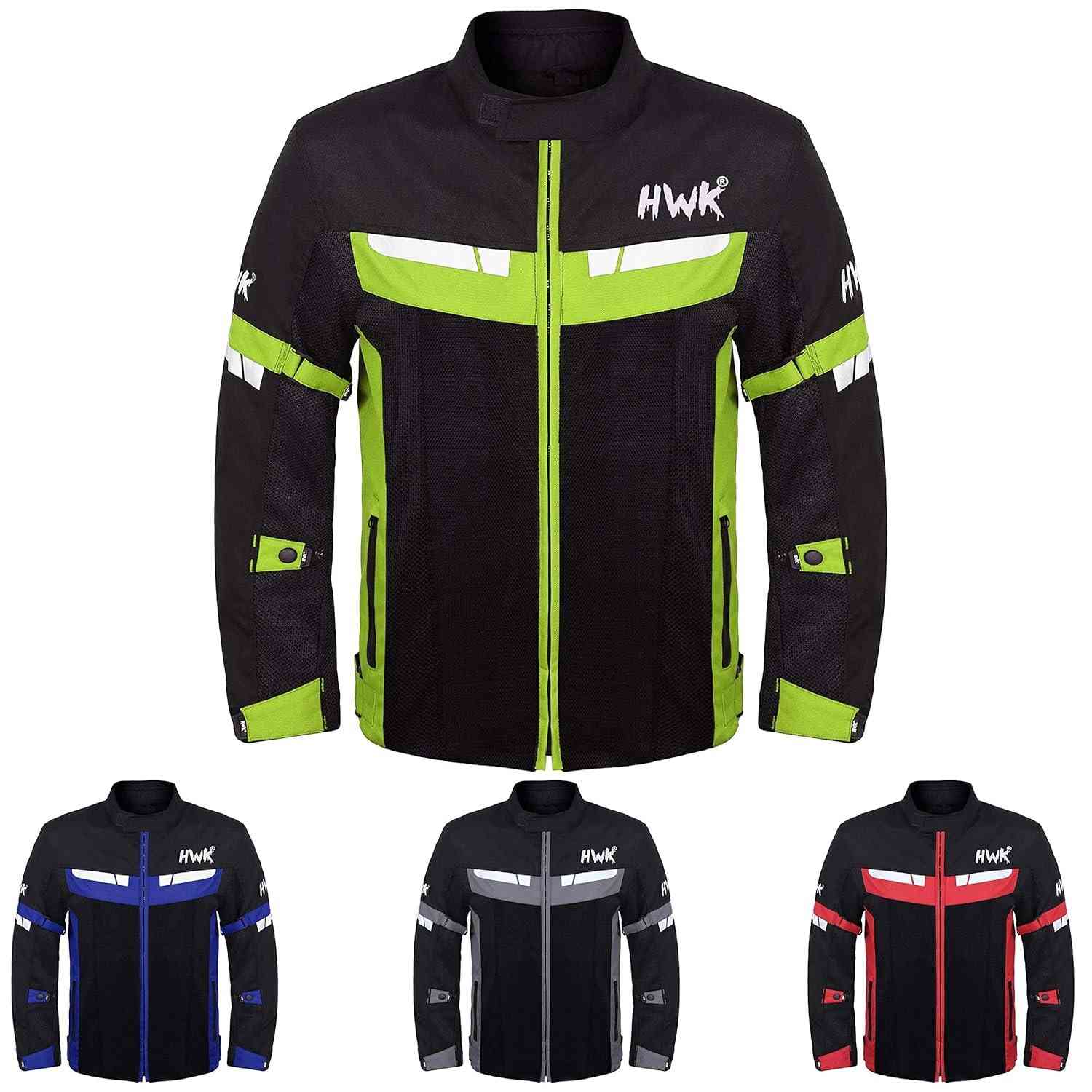 HWK Jaqueta de Motociclista 3G: Conforto, Segurança e Estilo em Verde Vibrante