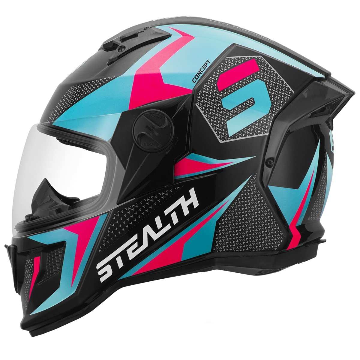Capacete Pro Tork Stealth Concept Brilhante Verde/Rosa - Segurança e Estilo para Você (Tam. 62)