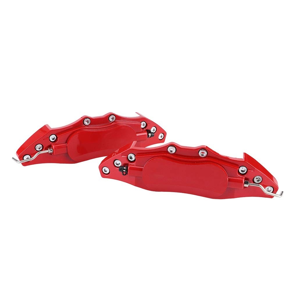 Capas de Pinça de Freio em Alumínio Vermelho - Estilo e Proteção para Discos de Freio (Tamanho M)