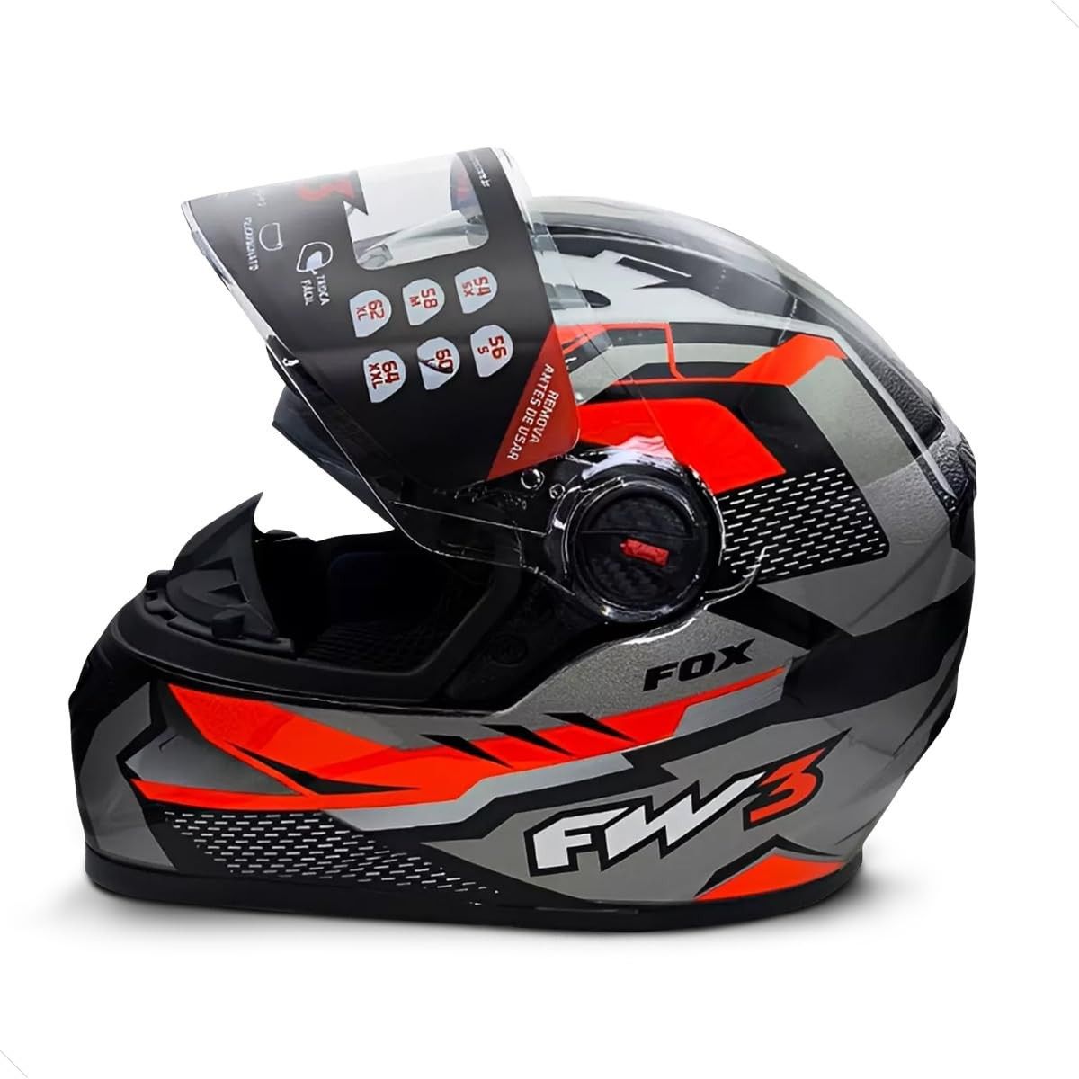 Capacete Fox GTX Grafite e Vermelho - Segurança e Estilo para Sua Aventura