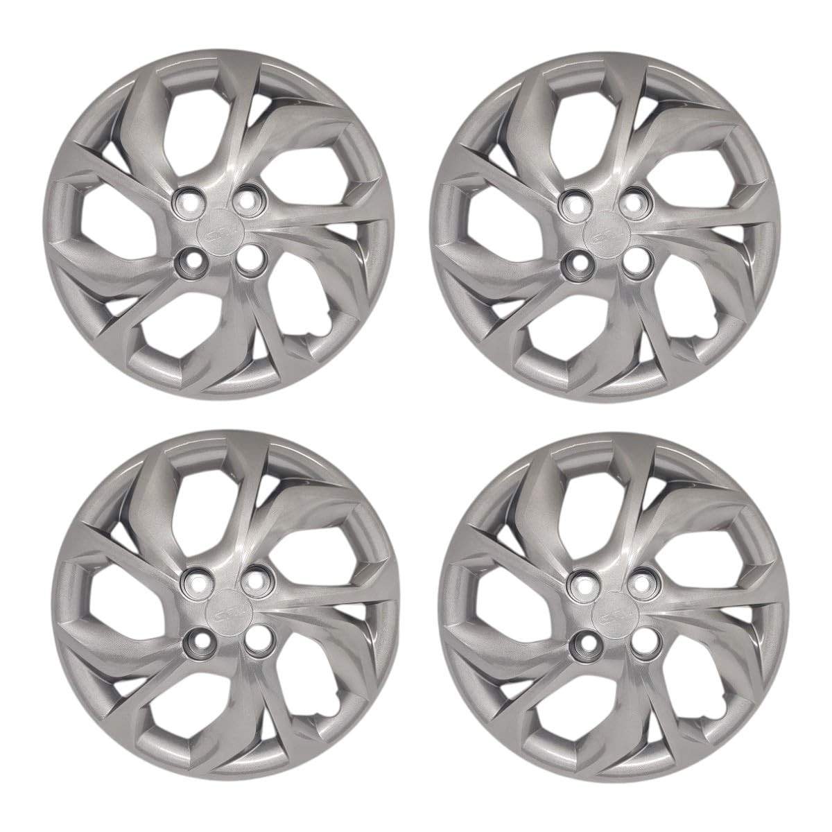 Kit 4 Calotas Grafite Brilhante Aro 15 - HB20, Etios, Yaris, March, Versa