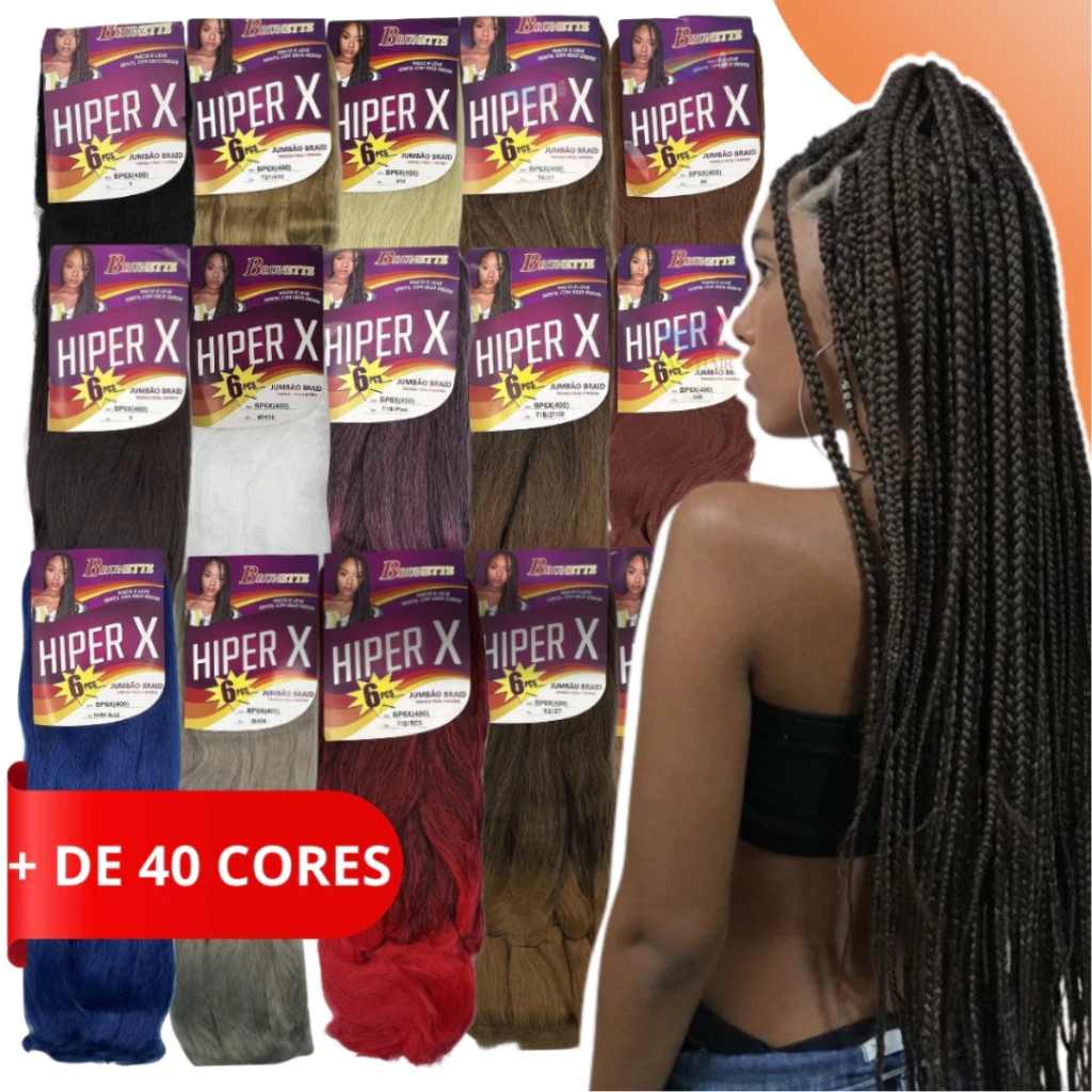 Jumbão Hiper X 400g: Cabelo Sintético Macio e Versátil