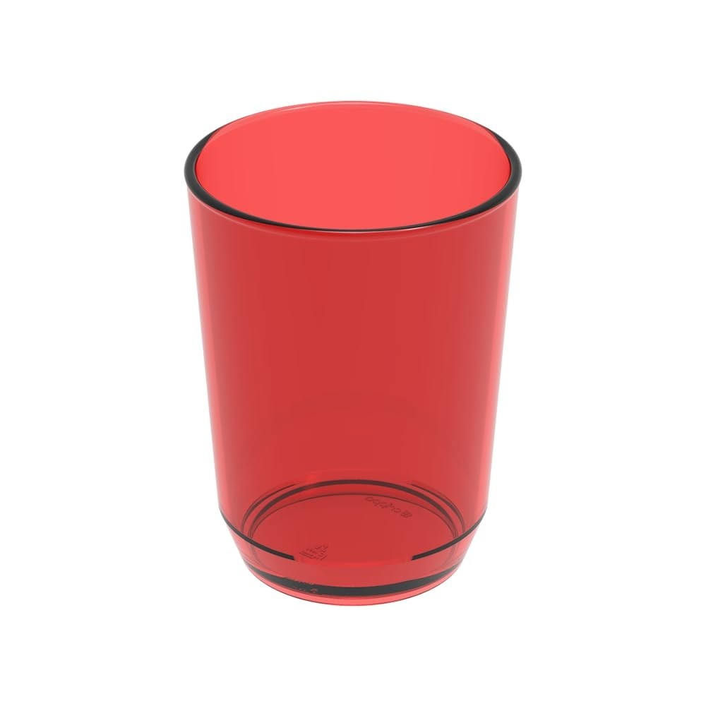 Copo 500ml Transparente Vermelho - Moderno e Versátil para Bebidas