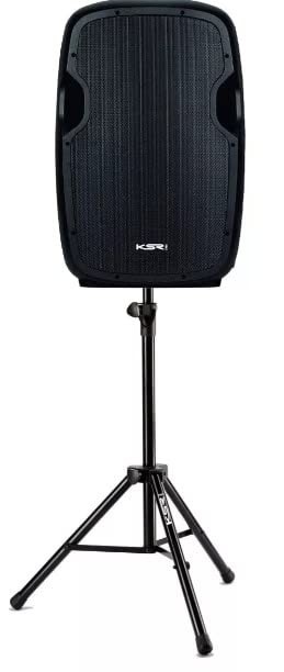 Caixa de Som Ativa KSR K815 15" USB Bluetooth + Tripé Profissional: Som Potente e Versátil!