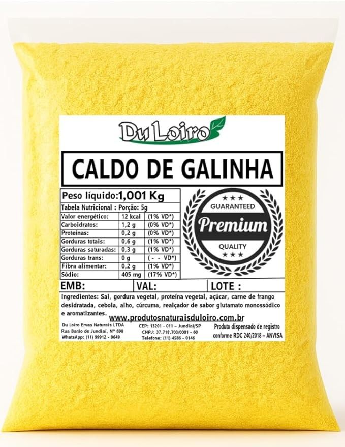 Caldo de Galinha em Pó – Sabor Caseiro e Versatilidade (1,001kg)