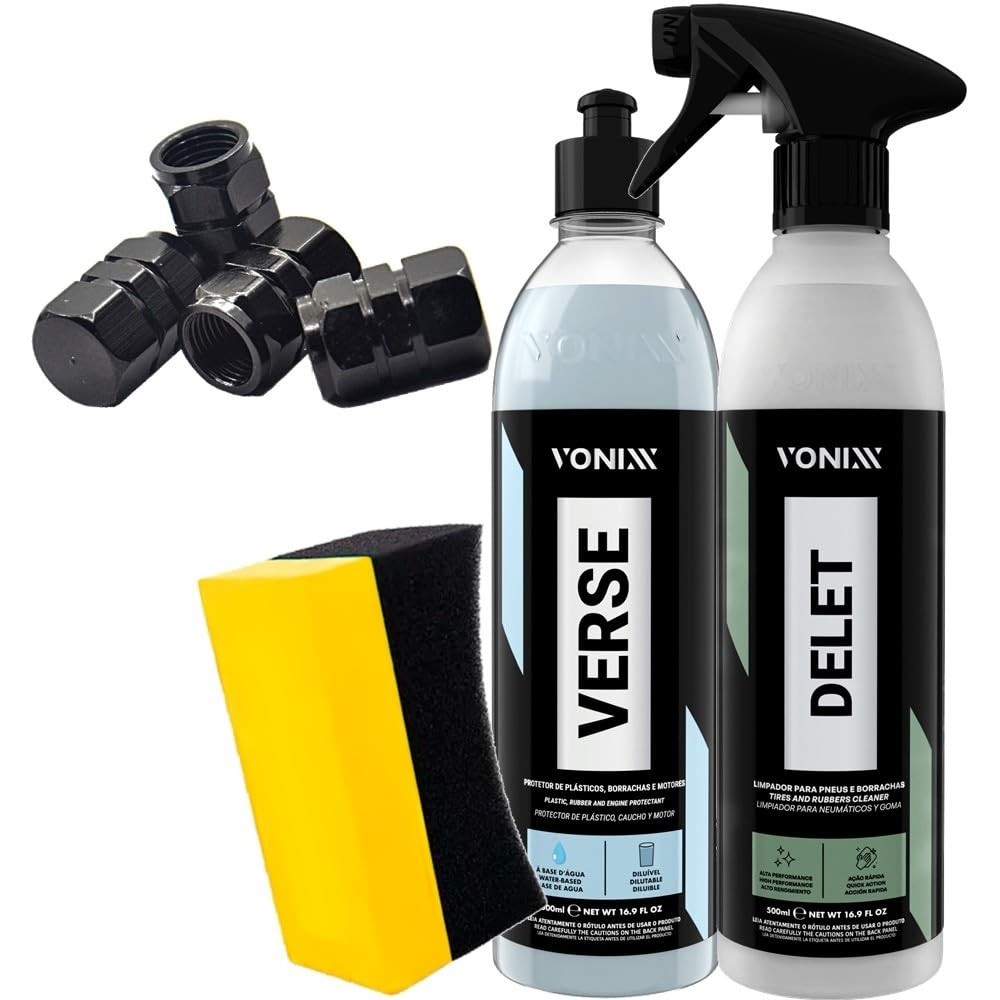 Kit Completo Vonixx: Limpador Delet, Protetor Verse, Tampas Worth e Aplicador Karbox