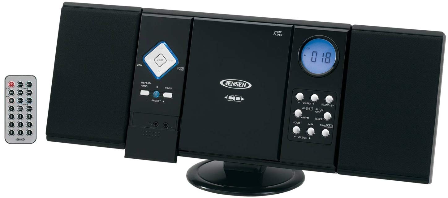 Leitor de CD Vertical Jensen JEN-JMC-180A: Som Estéreo e Design Moderno para Sua Parede