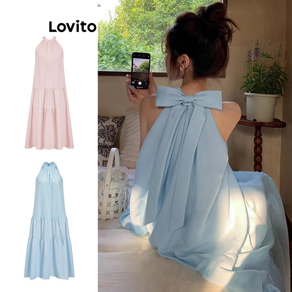 Vestido Azul com Laço: Elegância Casual
