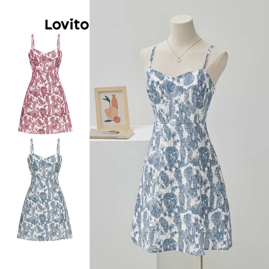 Vestido Boho Floral com Fenda Lovito: Estilo e Elegância