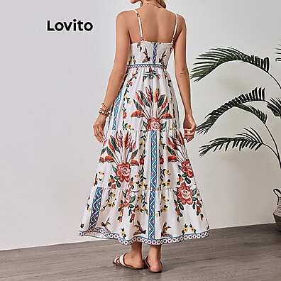 Vestido Boho Floral Lovito: Estilo e Camadas!