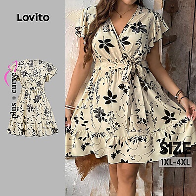 Vestido Boho Floral Plus Size Lovito: Estilo e Conforto!