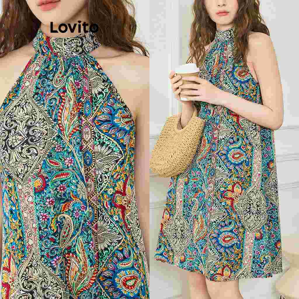Vestido Boho Paisley Lovito: Estilo e Conforto!