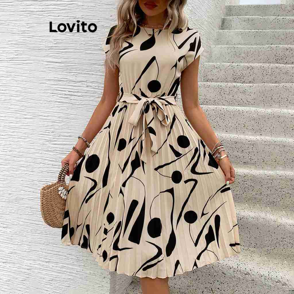Vestido Boho Plissado Lovito: Estilo e Conforto!