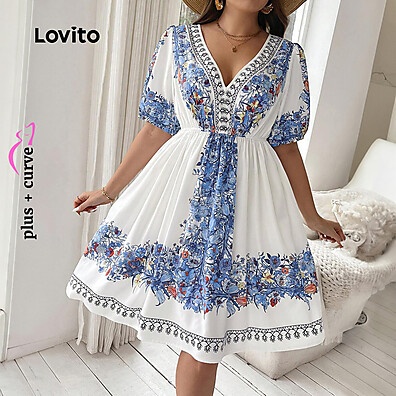 Vestido Boho Plus Size Floral – Estilo e Conforto para Mulheres