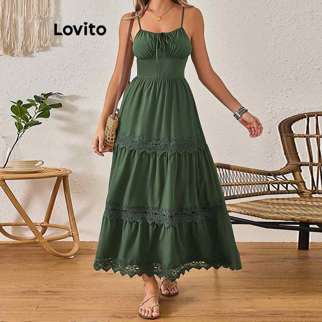 Vestido Boho Renda Lovito: Elegância e Conforto