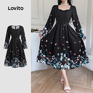Vestido Borboleta Lovito: Casual e Elegante