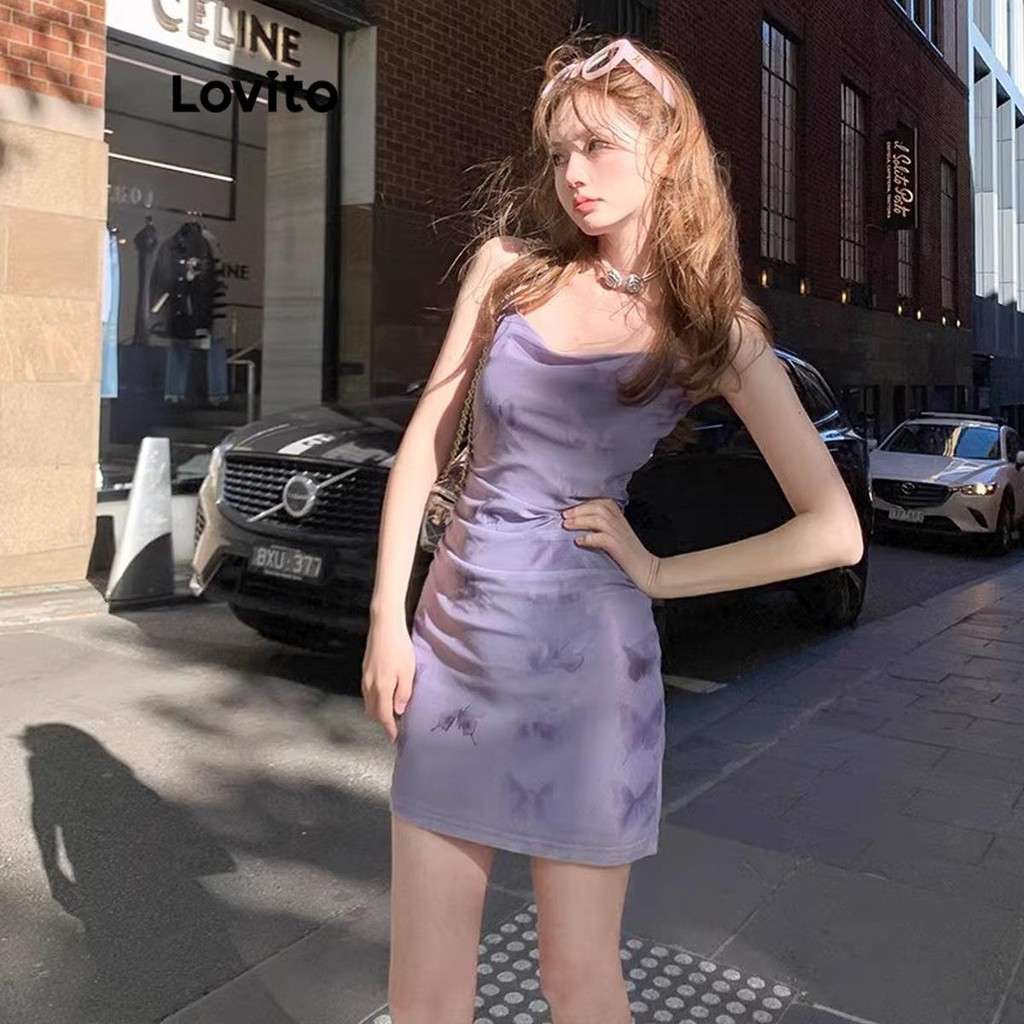 Vestido Borboleta Lovito: Elegância em Camadas!