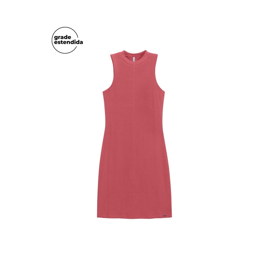 Vestido Canelado Rosa: Básico & Versátil