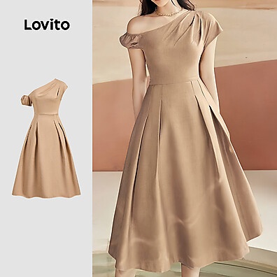 Vestido Cáqui Lovito: Elegância e Conforto