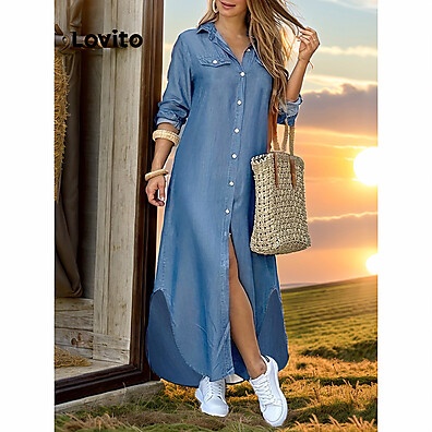 Vestido Casual Lovito: Elegância e Conforto