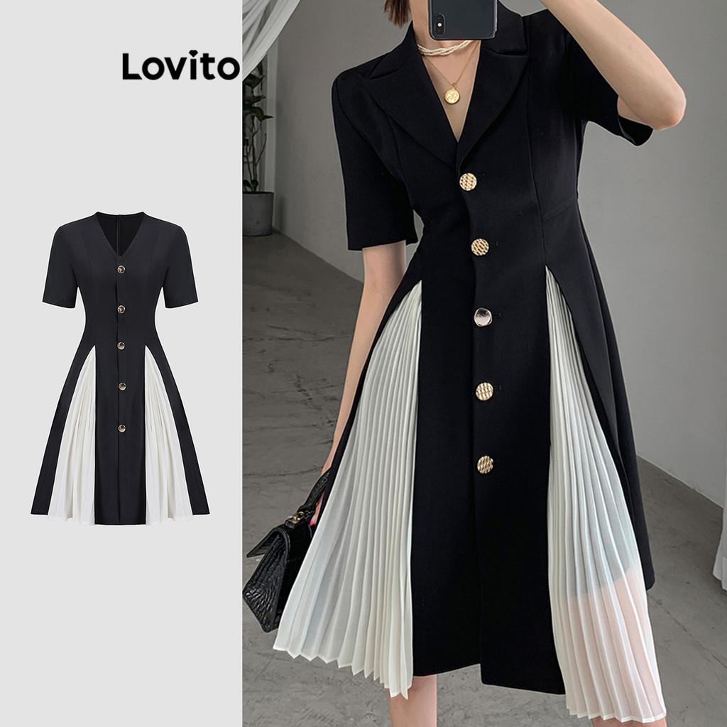 Vestido Colorblock Lovito: Elegância e Conforto