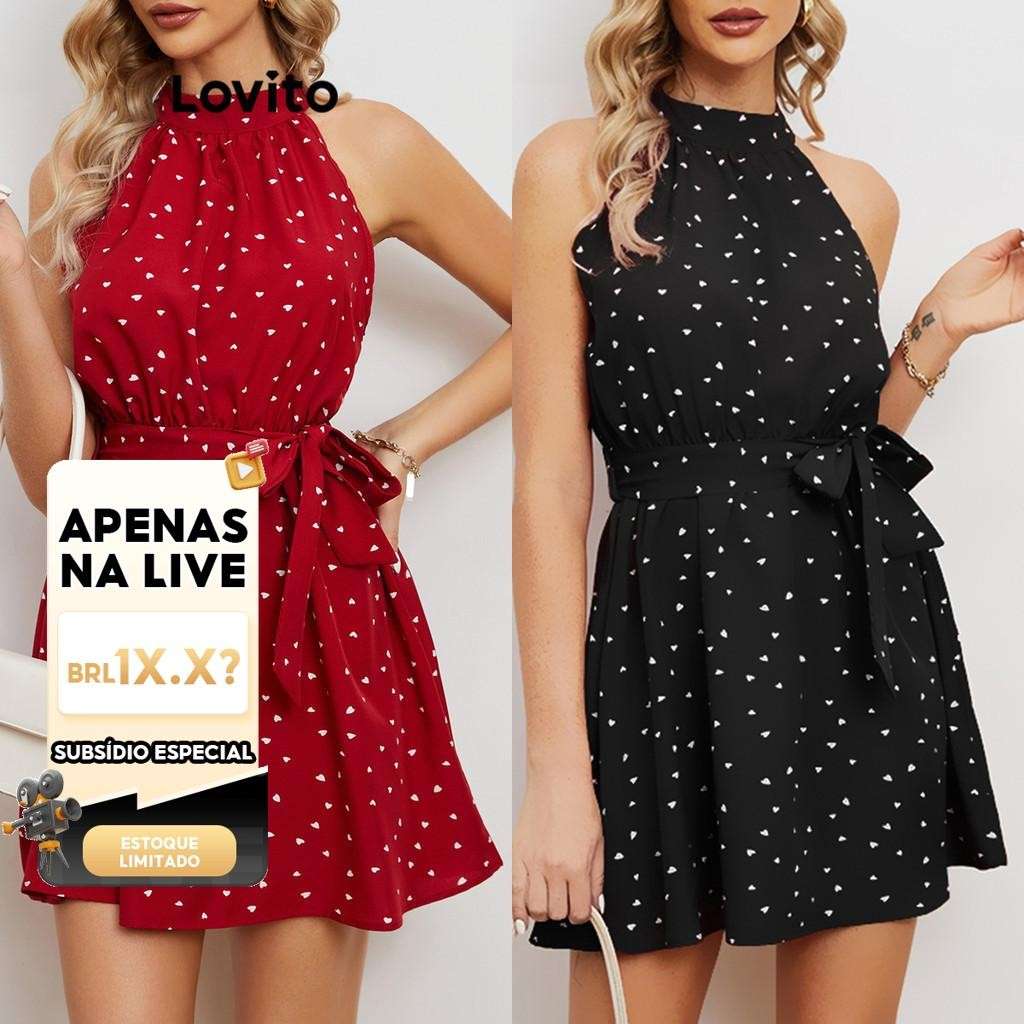 Vestido de Bolinhas Lovito: Elegância Casual