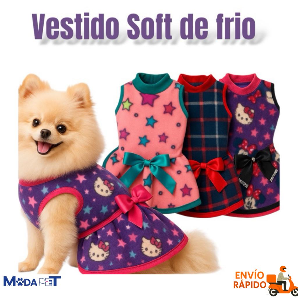 Vestido de Inverno para Cachorros Fêmeas: Conforto e Estilo no Frio!