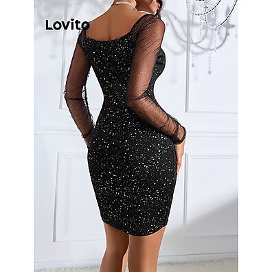 Vestido de Lantejoulas Lovito: Sexy e Elegante