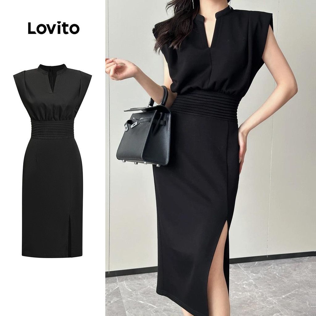 Vestido Elegante com Fenda Lovito: Sofisticação!
