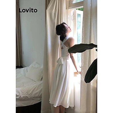 Vestido Elegante com Laço: Lovito LNE51083
