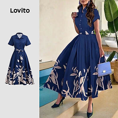 Vestido Elegante Floral Lovito – O Charme do Verão!