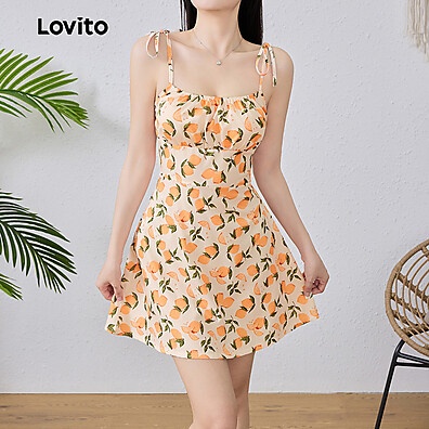 Vestido Estampado Lovito: Frutas e Legumes 🍉