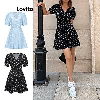 Vestido Estampado Lovito: Seu Look Casual e Fresco!
