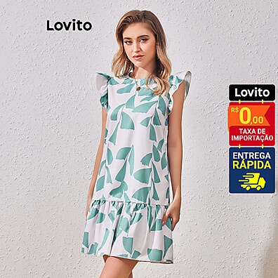 Vestido Floral Babado Lovito: Boho e Elegante