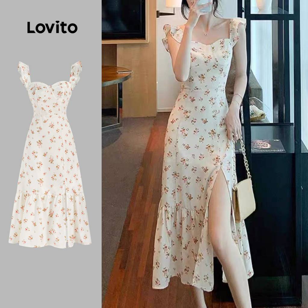 Vestido Floral Boho Lovito: Elegância e Conforto