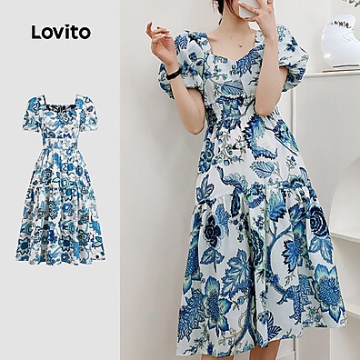 Vestido Floral Lovito: Elegância Casual para o Verão