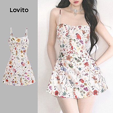 Vestido Floral Lovito: Estilo Casual e Elegante