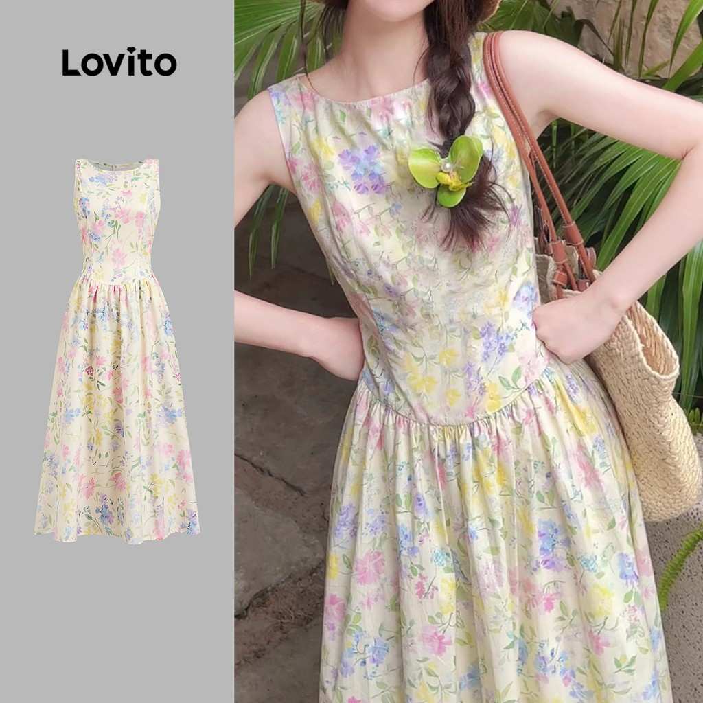 Vestido Floral Lovito: Estilo Casual e Leve