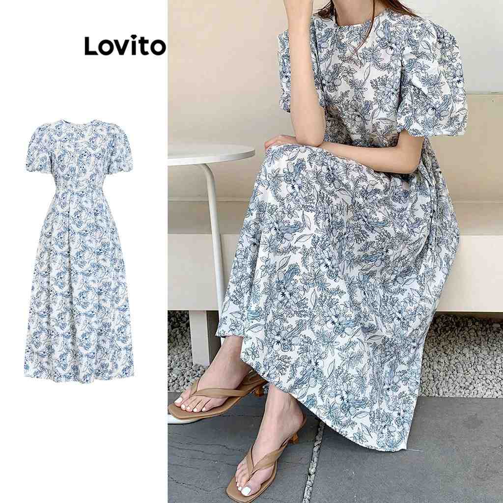 Vestido Floral Lovito: Estilo Casual e Moderno