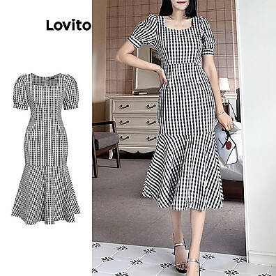 Vestido Gingham Lovito: Casual e Estiloso!