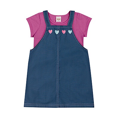 Vestido Infantil Corações Elian: Estilo e Conforto!