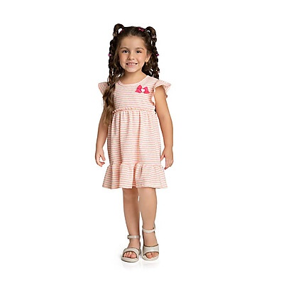 Vestido Infantil Listrado: Conforto e Estilo!
