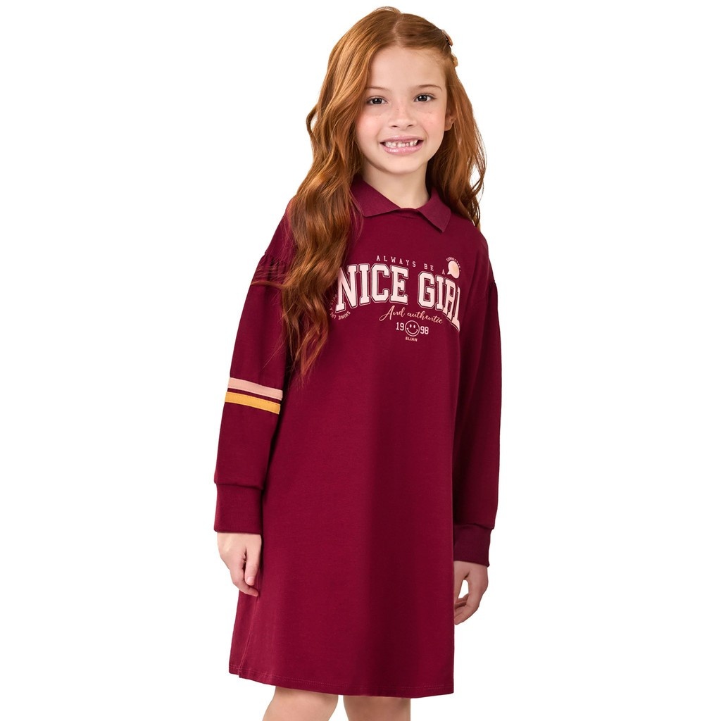 Vestido Infantil Moletom Elian: Conforto e Estilo!