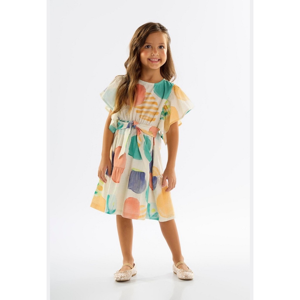 Vestido Infantil Viscose e Linho: Conforto e Estilo!