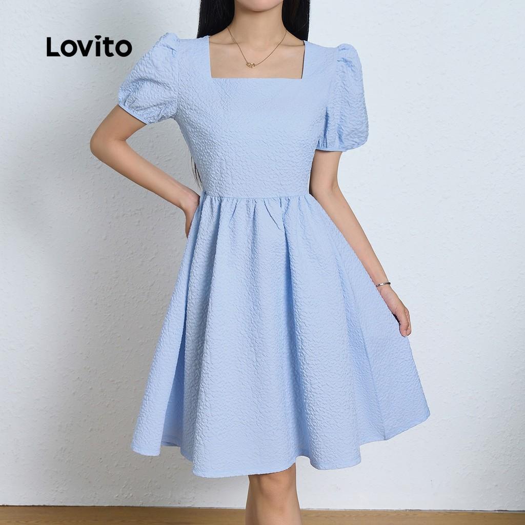 Vestido Jacquard Lovito: Elegância e Conforto
