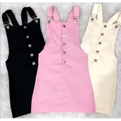 Vestido Jardineira Bergaline Feminino Lindo e Estiloso