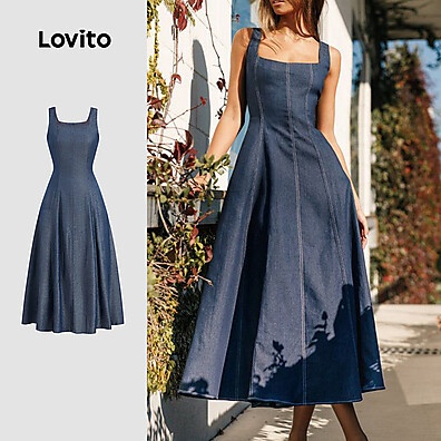 Vestido Jeans Lovito: Casual e Moderno