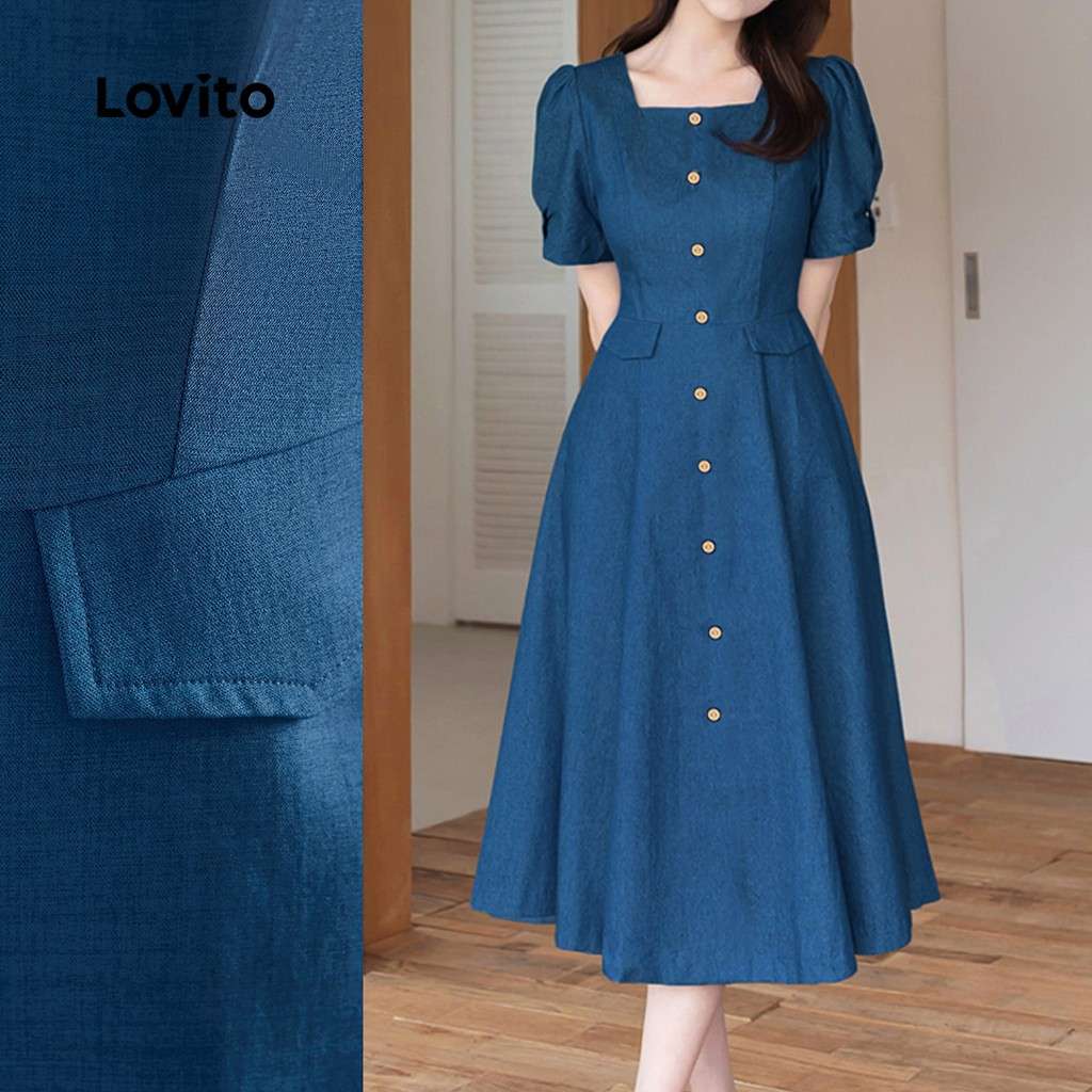 Vestido Jeans Lovito: Elegância Casual!