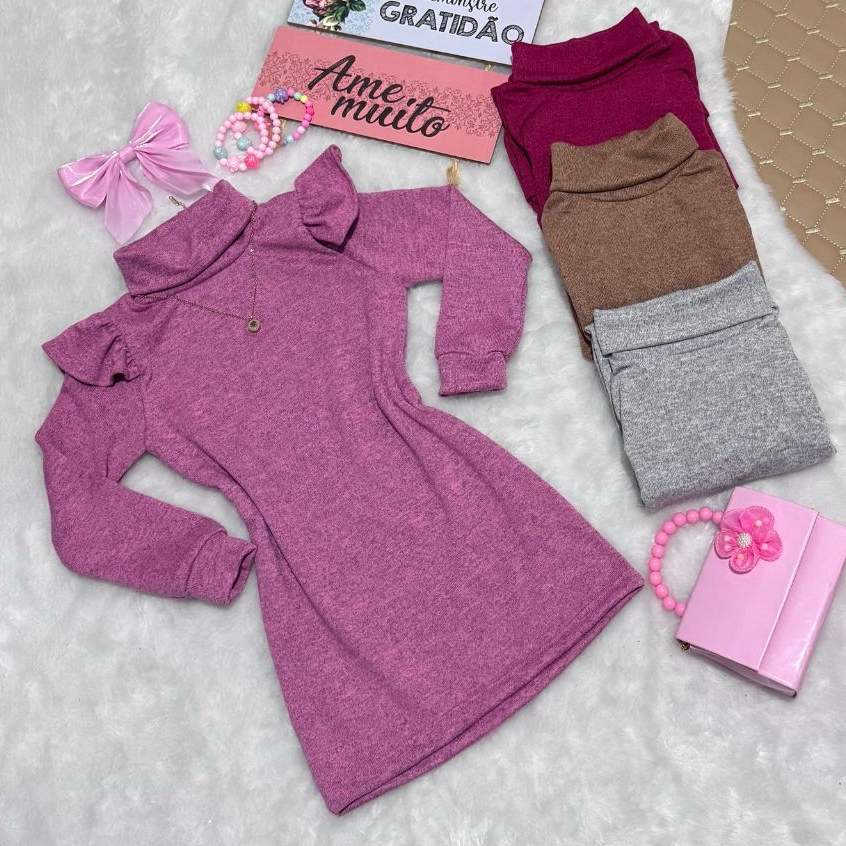 Vestido Lançinha Infantil: Quentinho e Estiloso!